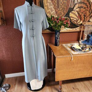 Stylish Oriental 2pc set Khaisilk 100% Silk Seafoam Green sz 10